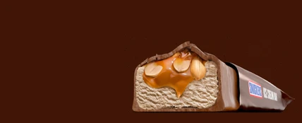 the inside of the snickers