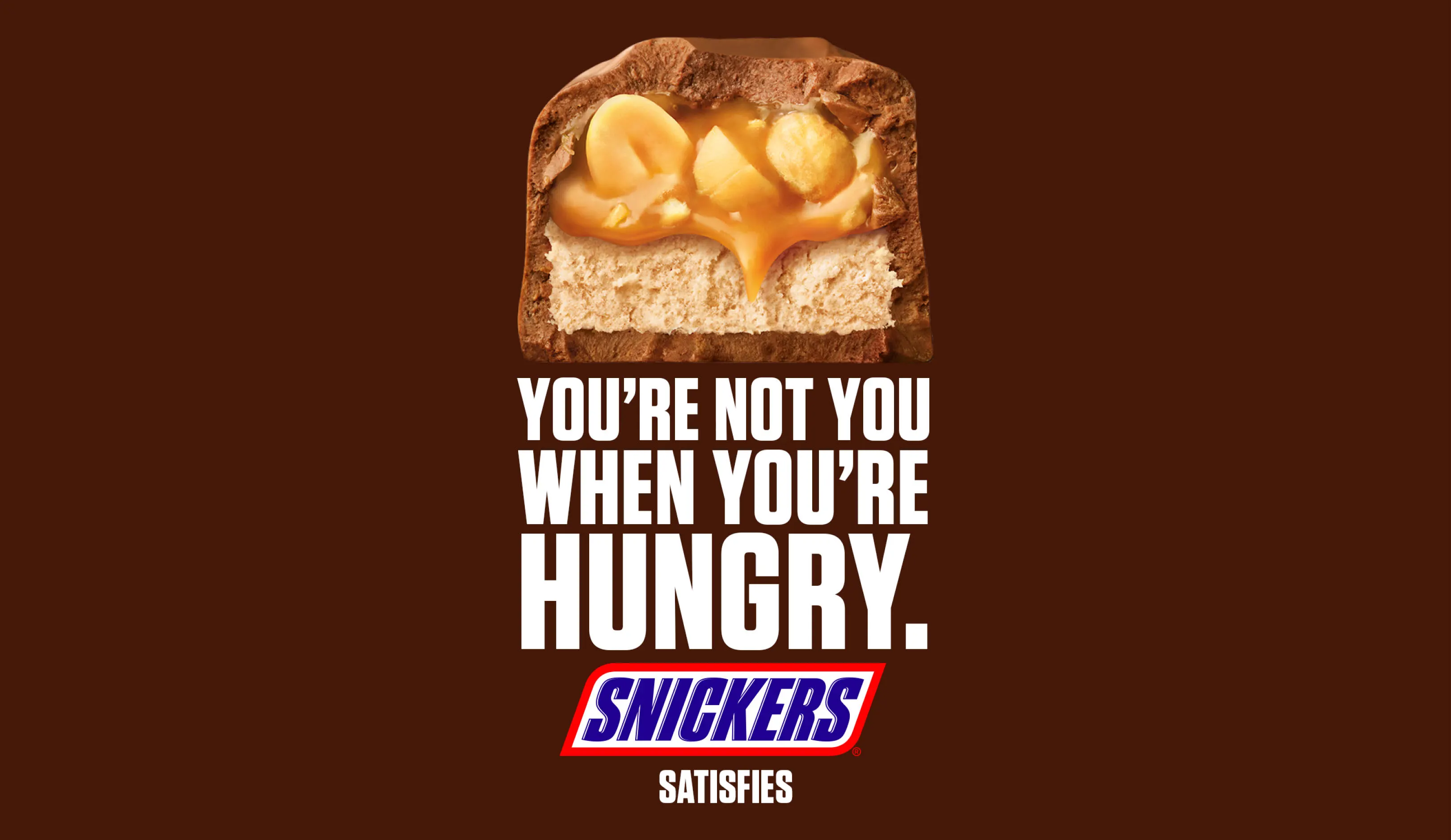 snicker advertisment you're not you when you're hungry